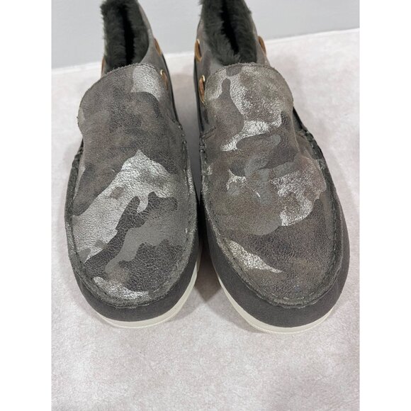 Sperry Womens Moccasin-Style Camo Boat Shoes With Faux Fur‎ Lining Size 7.5 - Picture 11 of 11